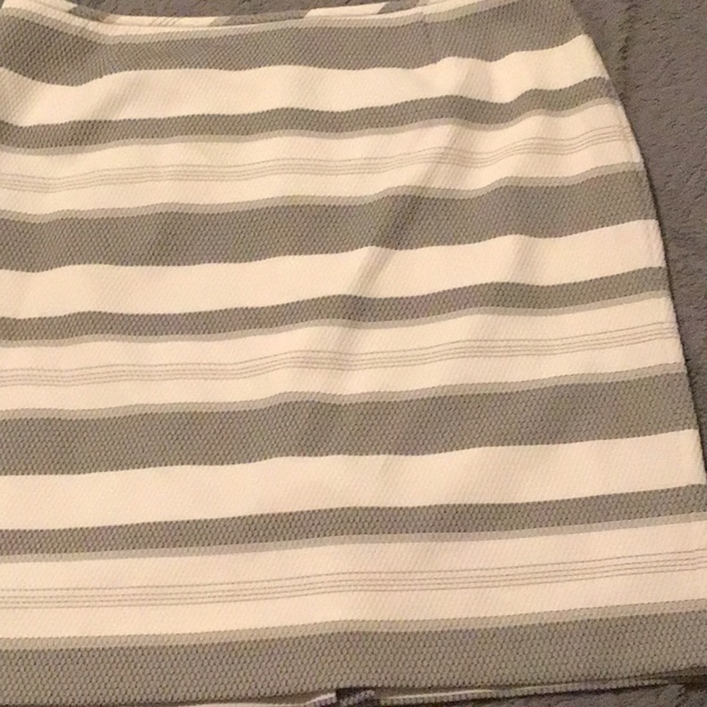Preston & York suit skirt. Grey and white stripes.